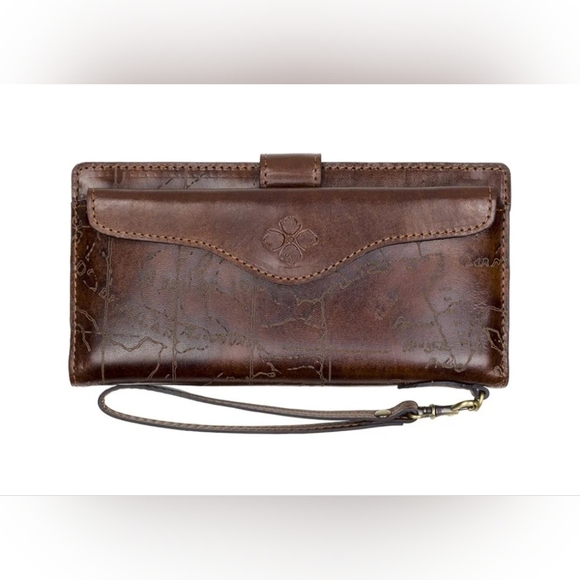 Patricia Nash Handbags - Patricia Nash Vintage Brown Leather Wristlet Wallet